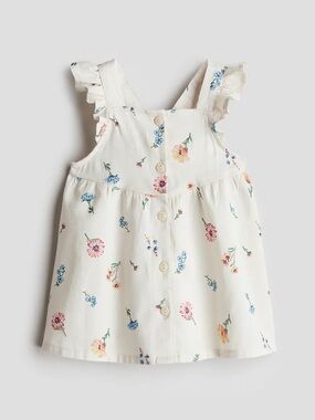 H&M White Floral Button-Up Toddler Shirt